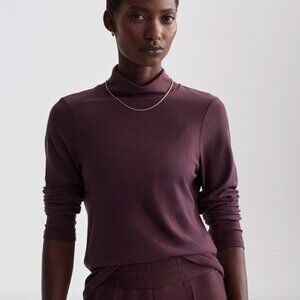 Varley Astrid Fitted Long-Sleeve Tee in Huckleberry, Size Small